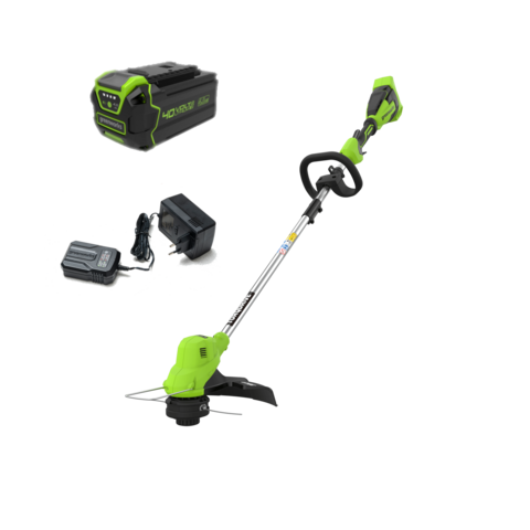 Аккумуляторный триммер Greenworks GD40LTK5, 40v, 38 см, (2112207UG), с аккумулятором 5 А·ч и зарядным устройством