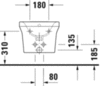 Duravit P3 Comforts 2268150000 Биде подвесное