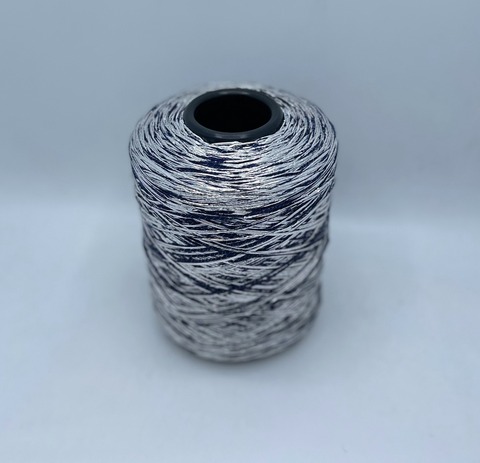 Luxury Production by Ri.Go (пр.Италия), art-Emporium, 340м/100гр, 90%Меринос,8%Полиэстер(фольга), 2%Полиамид , цвет-Синий+серебро(343/133) ,арт.32229