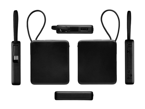 Внешний аккумулятор со встроенным кабелем USB-C «Дэнси», 5000 мАч
