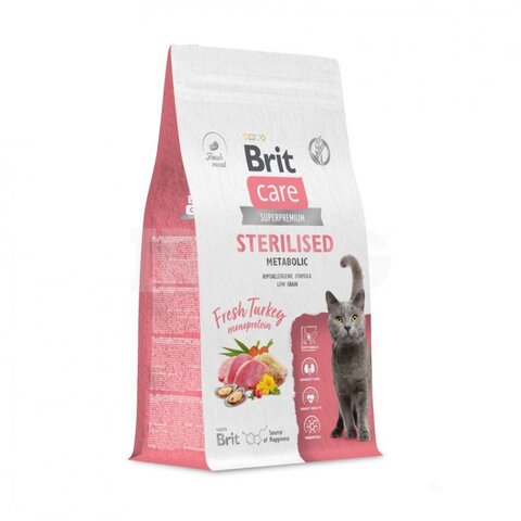 Brit Care Cat Sterilised сухой корм для стерилизованных кошек (индейка) 400 г