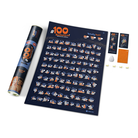 Интерактивный скретч постер #100 Bucketlist KAMASUTRA edition