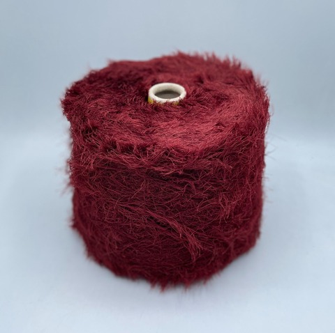 Бобинная пряжа (пр.Италия), art-Feather 130м/100гр.80%Меринос, 10%Шелк, 10%Полиамид, цвет-Темный терракот арт.31408