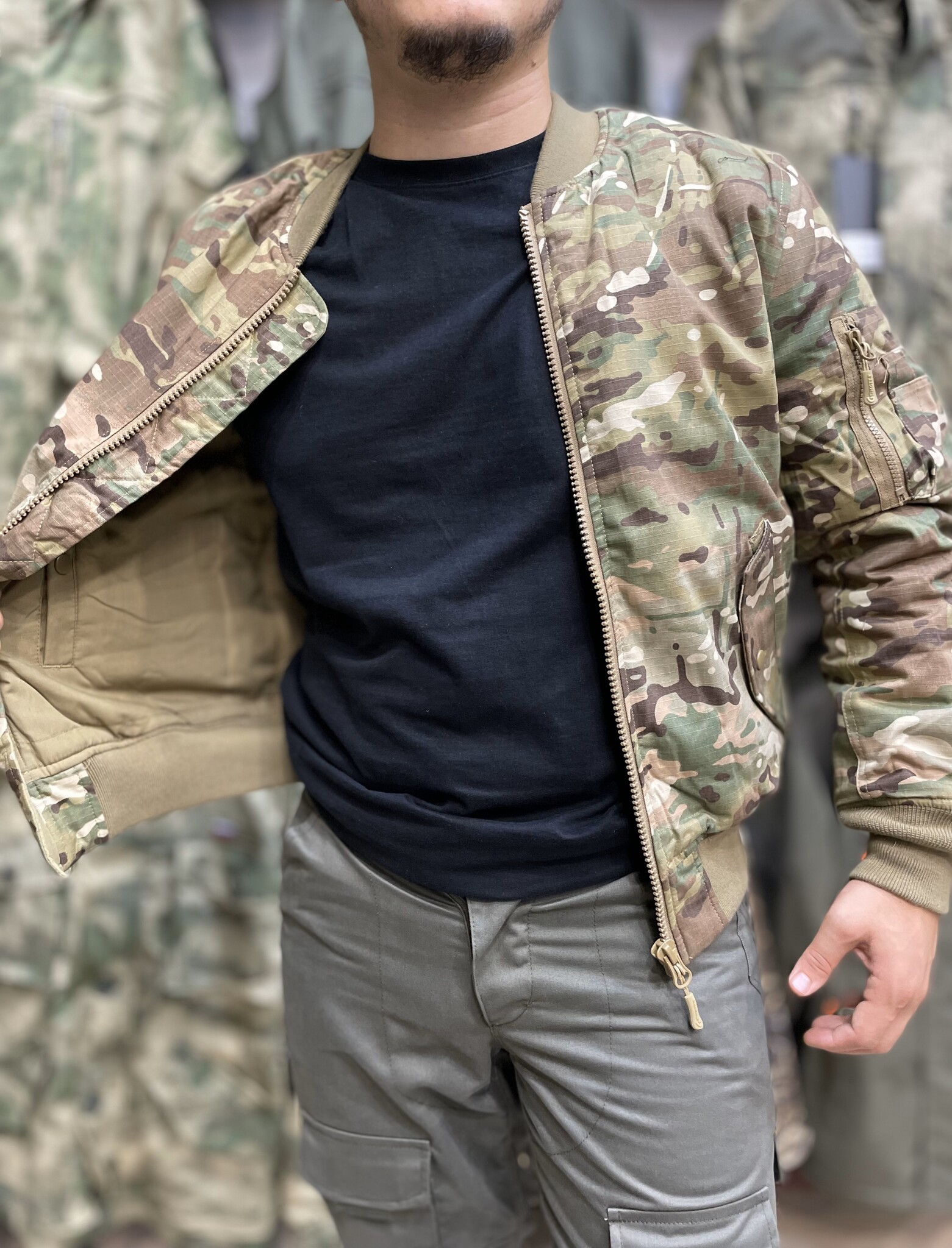 Бомбер Tactical RipStop flight jacket Мультикам