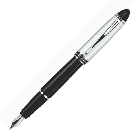 Перьевая ручка Aurora Ipsilon Metal Black Chrome CT, перо - М, в подарочной коробке