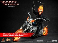 Фигурка Николас Кейдж на адском байке из фильма Призрачный гонщик Hot Toys