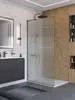 BelBagno UNO-L-1-TB-100-FL-GM Душевая перегородка универсальная с односторонним входом, стекло рифлёное, профиль Оружейная сталь, 1000x2000 мм