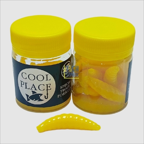 Форелевая силиконовая приманка COOL PLACE MAGGOT 1.6  цвет СЫР (вкус СЫР) продажа от 2шт
