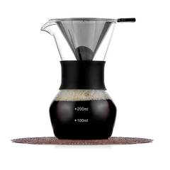 Кофеварка Кемекс (Chemex) с резиновой манжетой и многоразовым фильтром, 300 мл