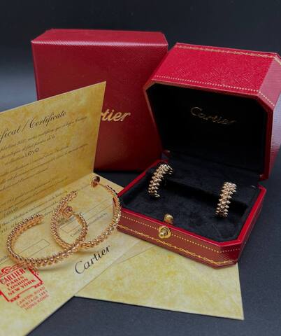 77265- Комплект упаковки/подарочная коробка/футляр CARTIER для серег на английском замке/пусет