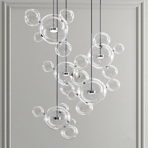 Люстра Balls Circular 24 Bubbles хром диаметр 100см.