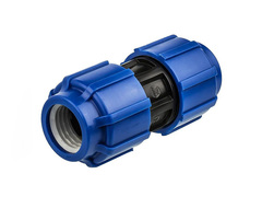 Муфта 25мм, компрессионная, для ПЭ труб,  50010025 Lm34006025025 (Ламмин) 1173-8561