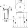 Duravit White Tulip 27025000701 Раковина напольная 500*500 мм (белый)