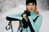 Женский утеплённый лыжный костюм Nordski Base Mint-Black с высокой спинкой
