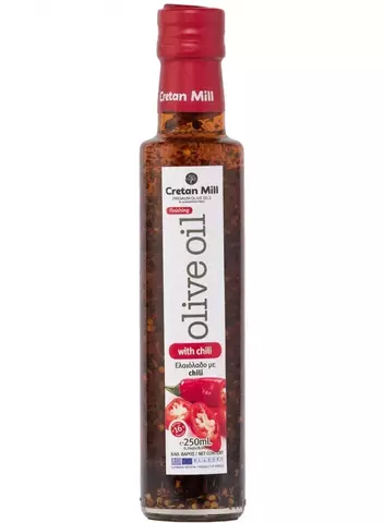 Масло оливковое Extra Virgin с перцем чили, 250мл CRETAN MILL
