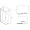 Abber Schwarzer Diamant AG30140B-S100B-S100B Душевой уголок, цвет: чёрный