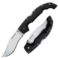 Фото Нож складной Cold Steel Extra Large Voyager Vaquero Serrated, сталь AUS-10A, рукоять Griv Ex™, черный