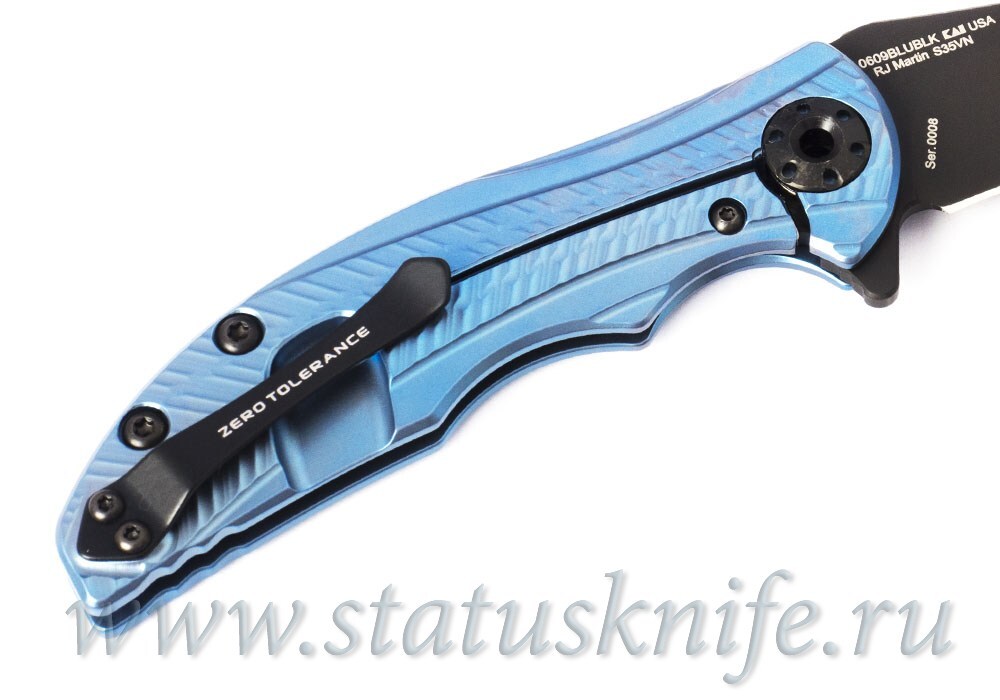 Нож Zero Tolerance 0609BLUBLK First 8 RJ Martin