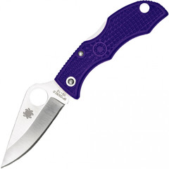 Фото Нож складной Ladybug 3 - Spyderco LPRP3, сталь VG-10 Satin Plain, рукоять термопластик FRN, фиолетовый