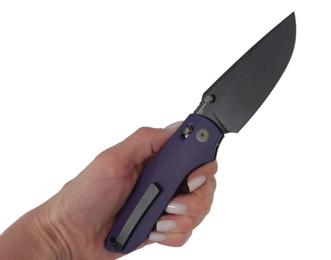 Складной нож TuoTown Med, сталь T10S PVD, рукоять G10 purple, Titanium TC4, арт.TPW-MED-B