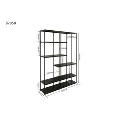Стеллаж Oslo Black 150x200 см