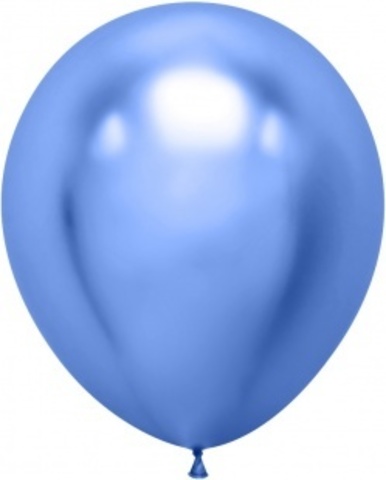 Шар К 18''/45 см, Хром, Синий, 10 шт.