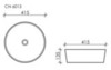 Ceramica Nova Element CN6013 Умывальник чаша накладная круглая, 41.5x41.5, цвет: белый