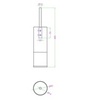 Mediclinics Medinox ES0010 Ершик для унитаза напольный/подвесной (белый)
