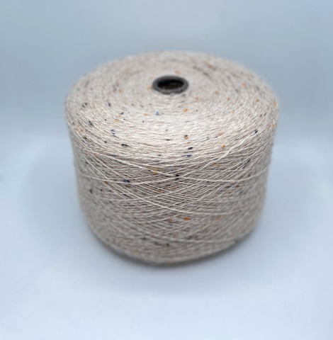 Бобинная пряжа (пр.Италия), art-British wool 2/9 450м/100гр, 100% Шерсть, цвет-Бежевое мулине с крапом. арт-29678