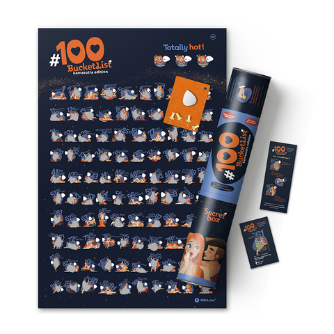 Интерактивный скретч постер #100 Bucketlist KAMASUTRA edition