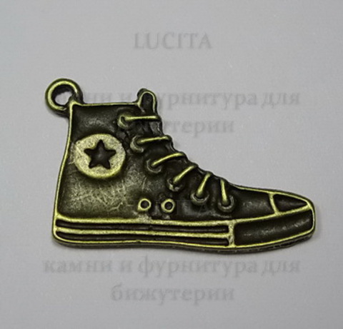 Подвеска "Кед"  32х20 мм (цвет - античная бронза) ()