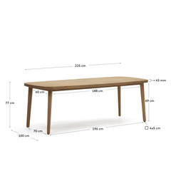 Maset Стол уличный из массива эвкалипта 220 x 100 см