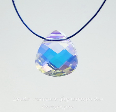 6012 Подвеска Сваровски Flat Briolette Crystal AB (11x10 мм) ()