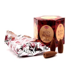 HEM Red Rose Благовоние-конус Красная Роза, пуля (стелющиеся), 40 шт