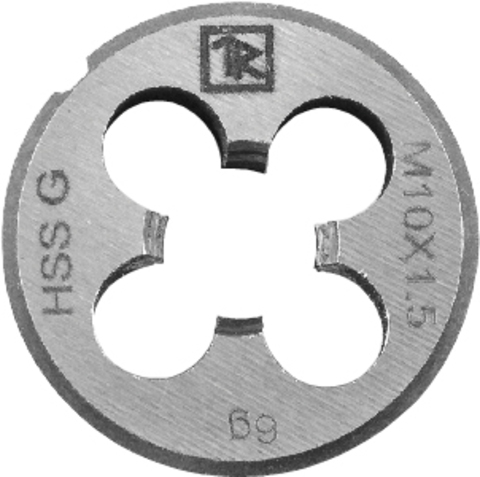 Thorvik MDG305 Плашка D-DRIVE круглая ручная с направляющей в наборе М3х0.5, HSS, Ф25х9 мм 52859