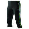 Mizuno Biogear Bg3000 3/4 тайтсы компрессионные мужские черные-зеленые - 1