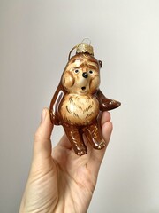 Ёлочная игрушка Медвежонок в тумане