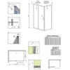 Radaway Premium Plus Dwj 33413-01-01N Боковая стенка для душевого уголка 80х190 см