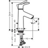 Hansgrohe Talis S 72024000 Смеситель для раковины однорычажный с донным клапаном