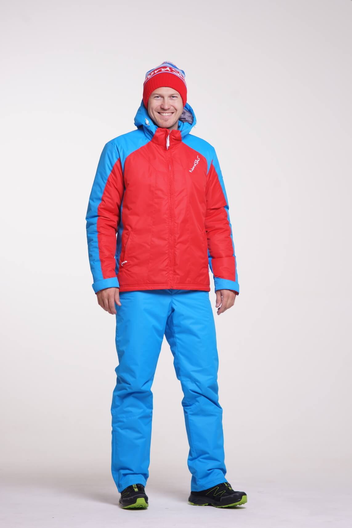 Nordski National мужской утепленный лыжный костюм красный