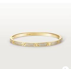 16237- Браслет LOVE small model pave lux качество white/rose/yellow VGOLD