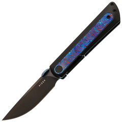 Фото Складной нож Kizer Quoll, сталь S45VN, рукоять Titanium&Titanium Damascus