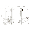 TECE S401115 TECEspring Base Комплект 3 в 1 инсталяция, панель смыва LT с круглыми кнопками, черный матовый
