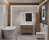 Aquanet 365913 Тумба с раковиной Nova Lite 2.0 100 R 2 ящ. цв. дуб рустикальный (365913)
