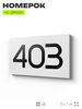 Номер на дверь 403, табличка на дверь для офиса, квартиры, кабинета, аудитории, склада, белая 120х70 мм, Айдентика Технолоджи