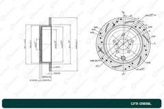 Диск тормозной перфорированный G-brake GFR-01898L левый