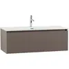 BelBagno UNO-1000-1C-SO-СO База под раковину подвесная с фрезерованными ручками по всей длине фасада с одним выкатн. ящ., Бежевый матовый, 1000x455x350