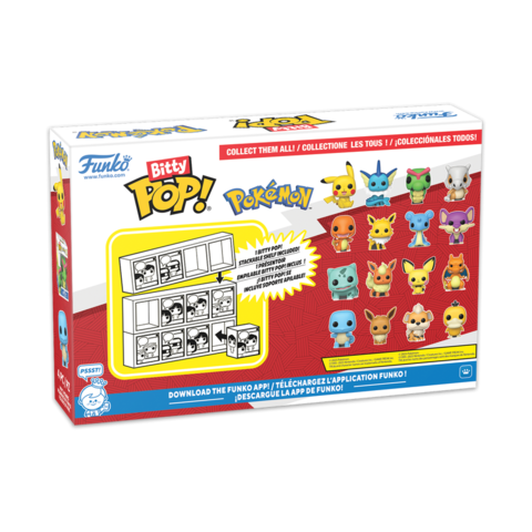 Набор Покемон Funko Bitty POP! Чармандер + Джолтеон + Лапрас + Раттата — 4 шт