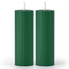 Набор из 2 натуральных свечей SCANDYLAB Honey Mix Dark green