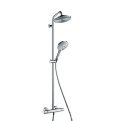 Hansgrohe Raindance S 27115000 Душевая система внешнего монтажа с термостатом 121,2 см с верхней лейкой 23,6х23,6 см фото